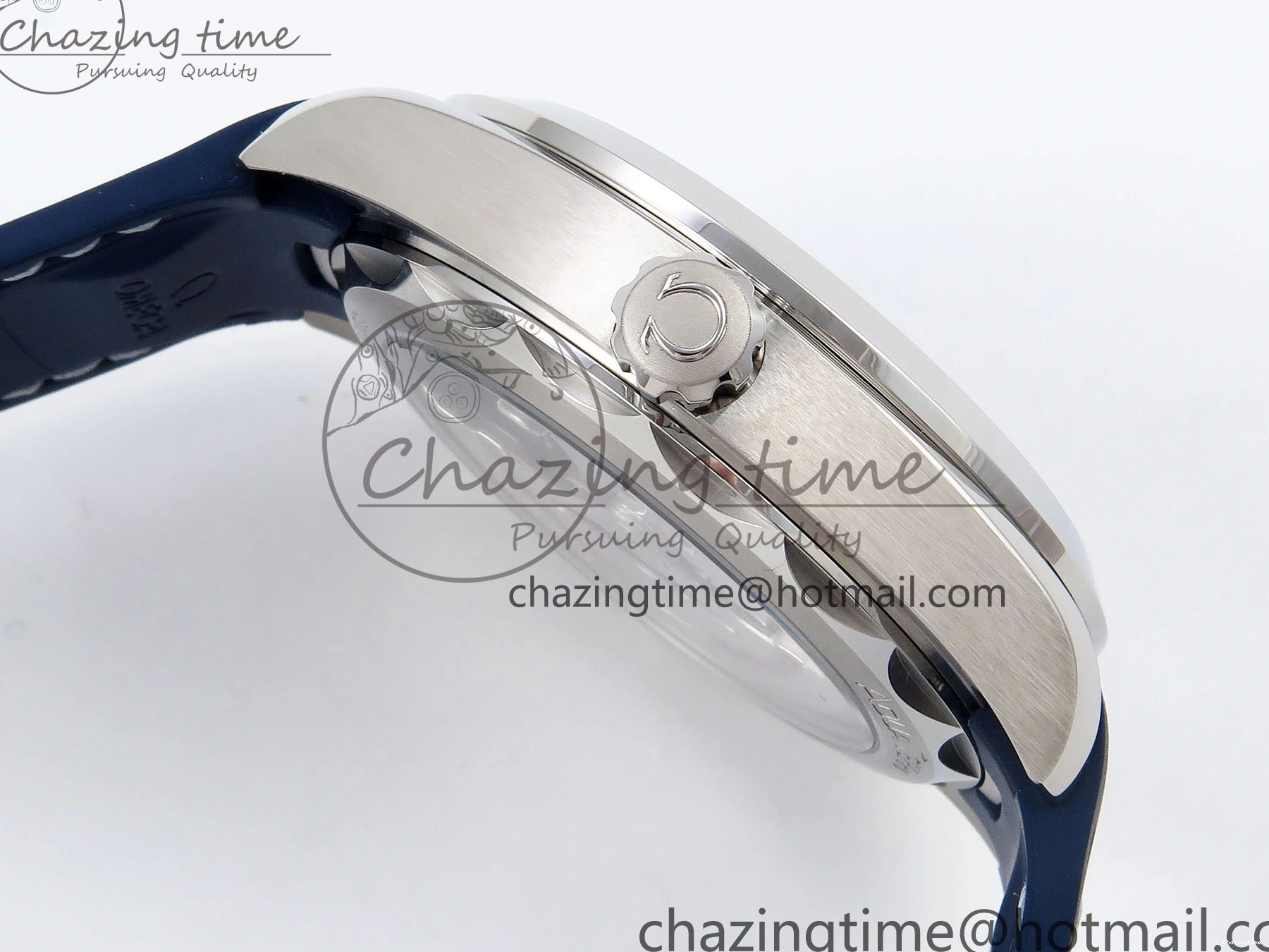 0226 Aqua Terra GMT Worldtimer 43mm VSF 1:1 Best Edition Deep Blue Dial on Blue Rubber Strap A8938 Super Clone QuickDry 7721